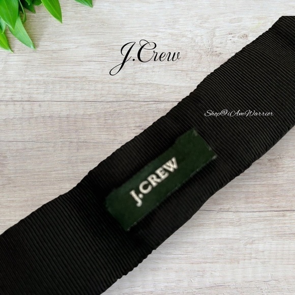 J.Crew Vintage Black Grosgrain Ribbon Belt w/ Smoky Crystal Squares @iamwarrior